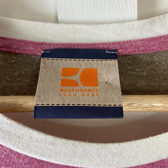 Hugo Boss Orange Label T Shirt Short Sleeve Stripe Size Medium - Picture 7 of 7